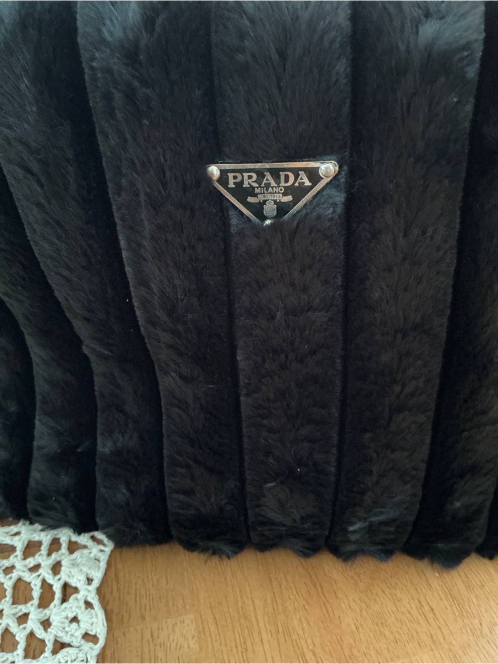 Prada Authentic Black Faux Fur Tote - Picture 5 of 6